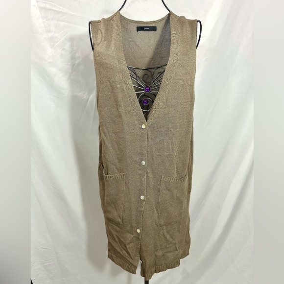 Datum brown tight knit vest size M - Picture 1 of 7